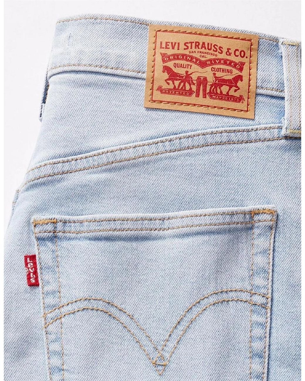 Levi's Blue Levi's Ribcage High Rise Straight Leg Jeans