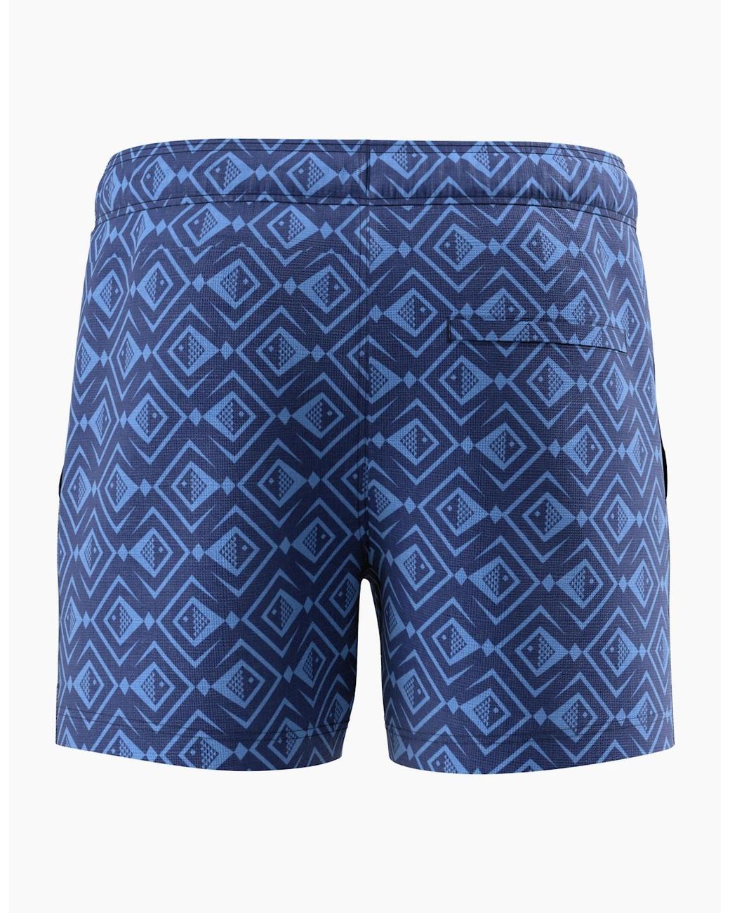 Speedo Blue Redondo Edge Volley Diamond Swim Shorts for men