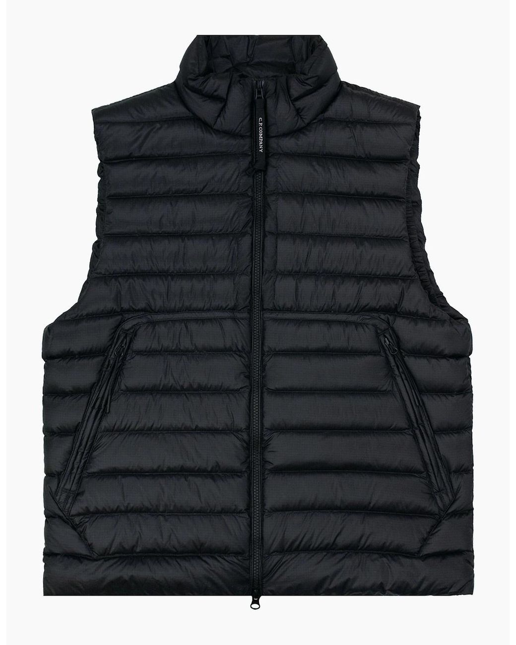 C P Company Black D.D. Shell Down Lens Gilet 999 for men