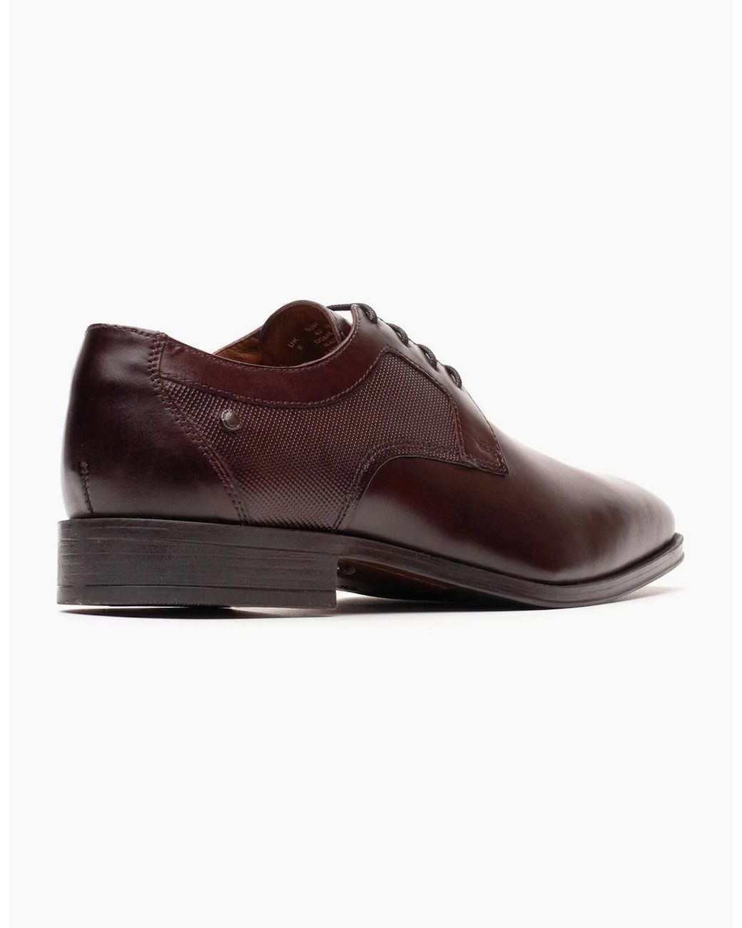 Base London Brown London Dome Leather Burnt Lace-Up Shoes for men