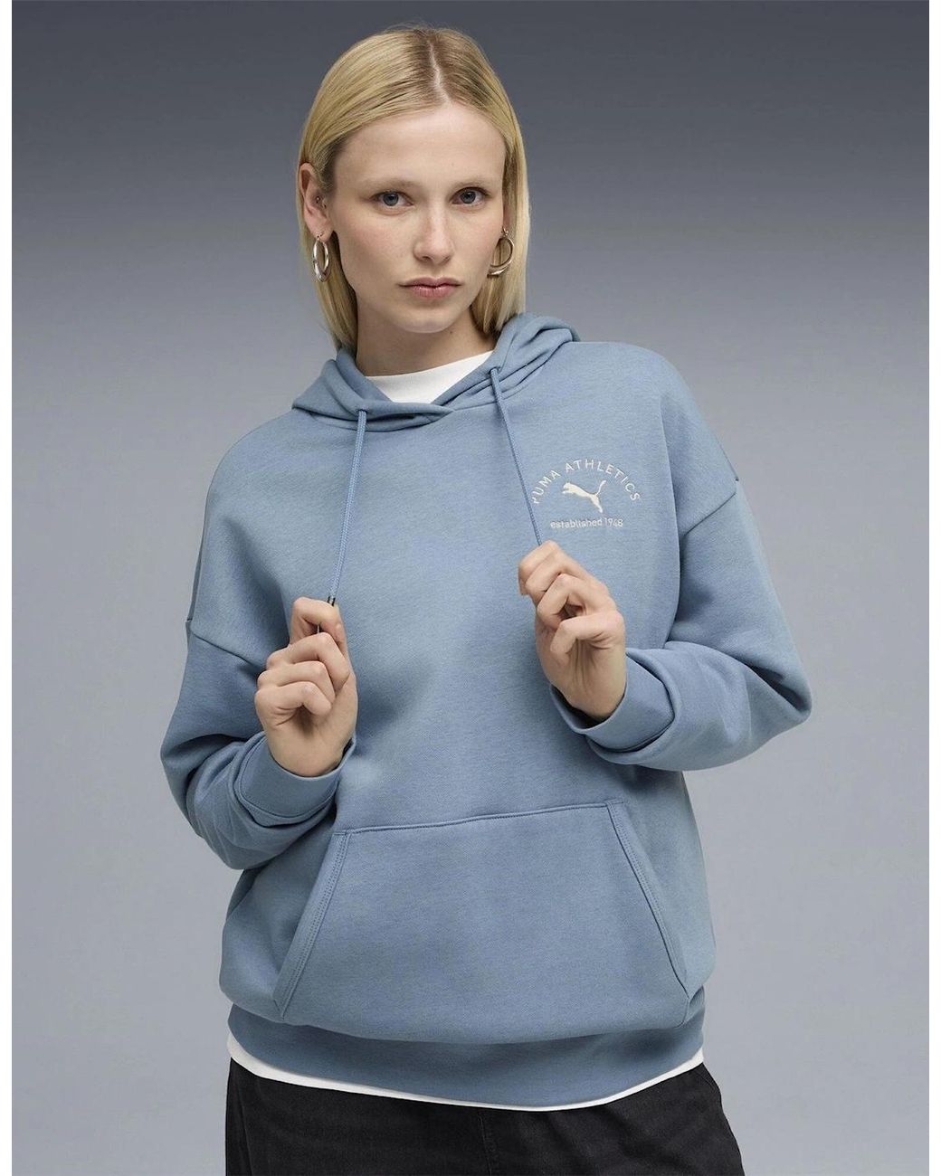 PUMA Blue Class Relaxed Overhead Tech Fleece Hoodie