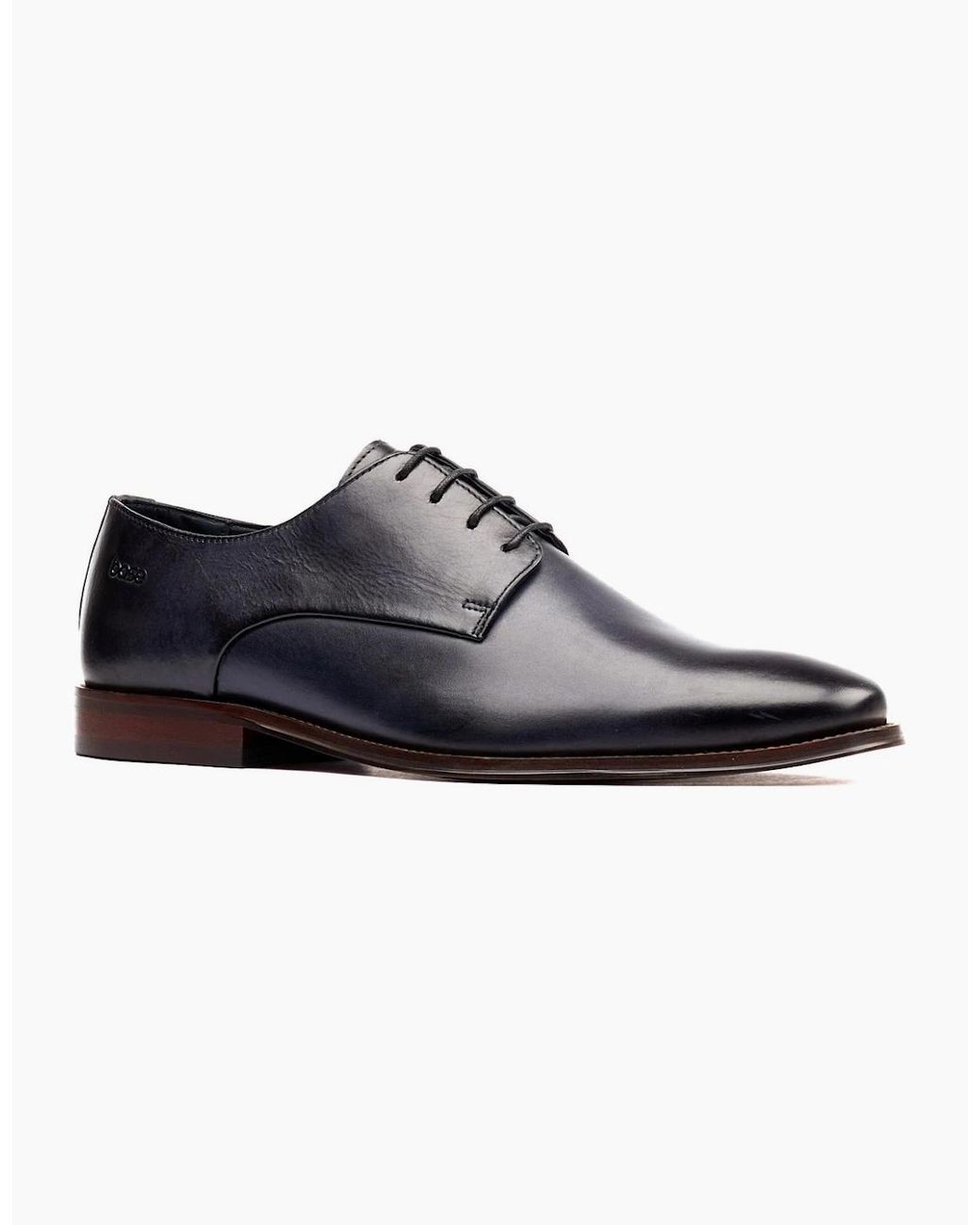 Base London Black Marley Plain Toe Derby Shoes for men
