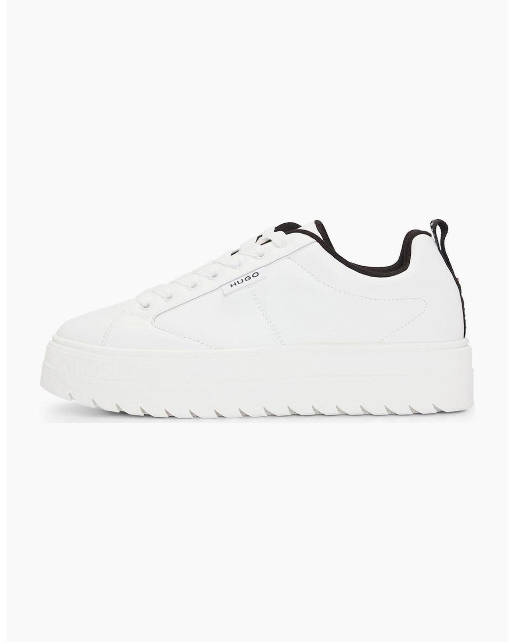 Boss White Tenn Platform Trainers