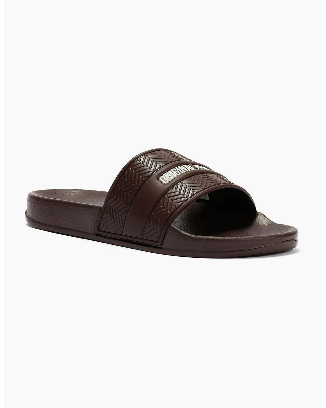 Original Penguin Brown Penguin Paradise Chocolate Slides for men