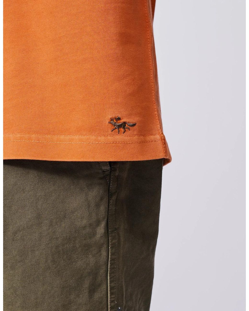 aubi Orange George Long Sleeve T-Shirt for men