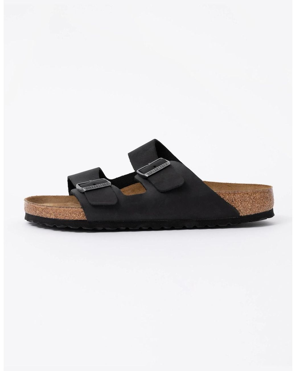 Birkenstock Arizona Black Soft Footbed Oiled Leather Sandals for men