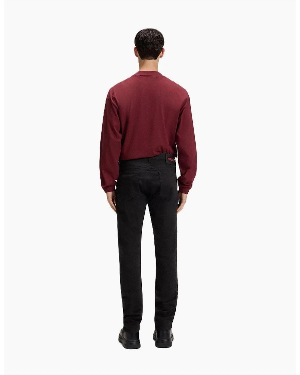 Boss Black Mid Rise Slim Fit Five Pocket Jeans for men
