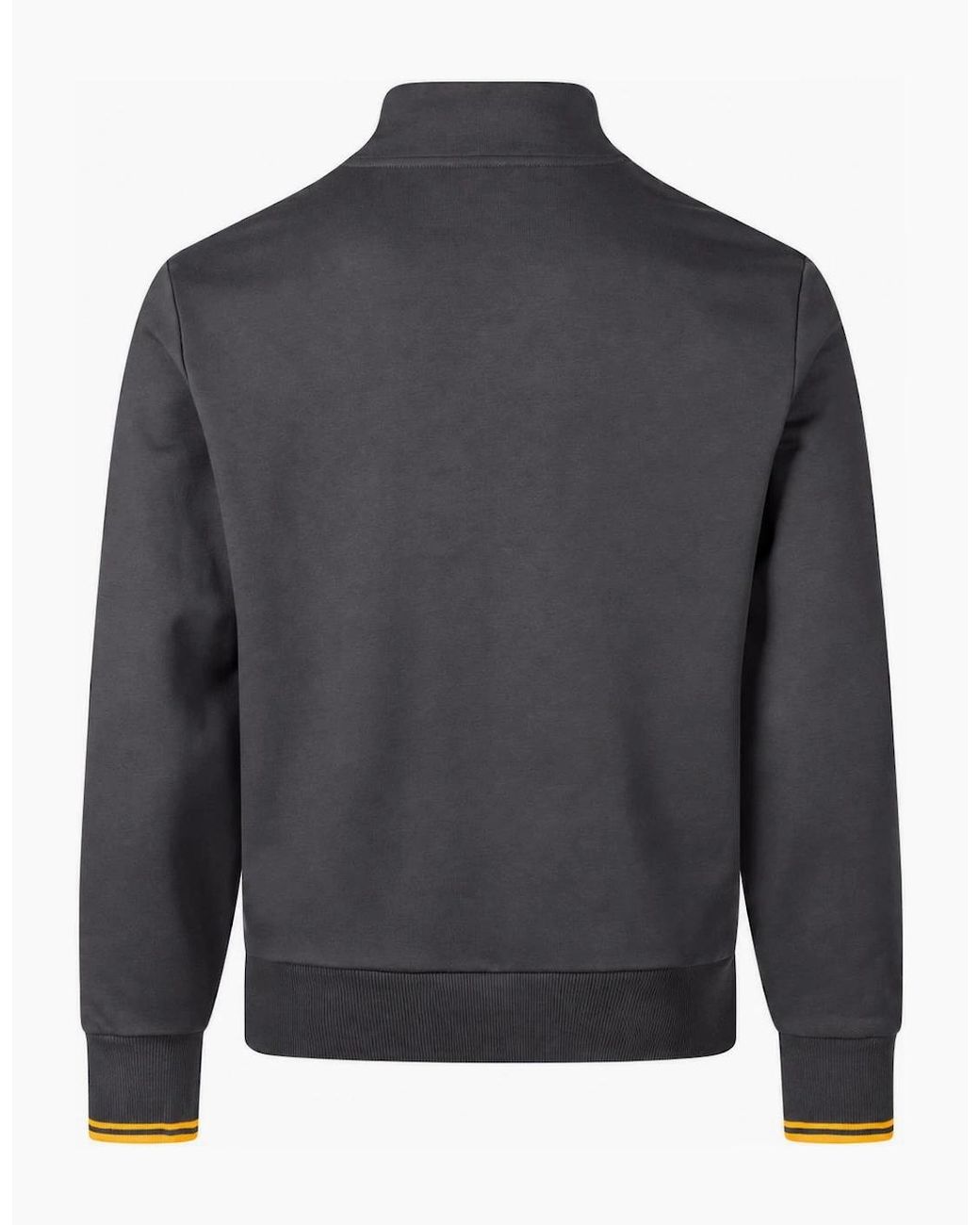 Fred Perry Gray Half Zip Sweatshirt Anchor/Golden for men