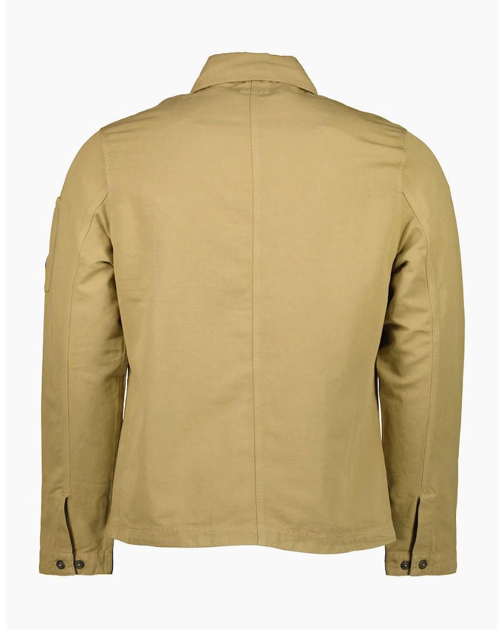 C P Company Green Cotton/Linen Lens Overshirt for men