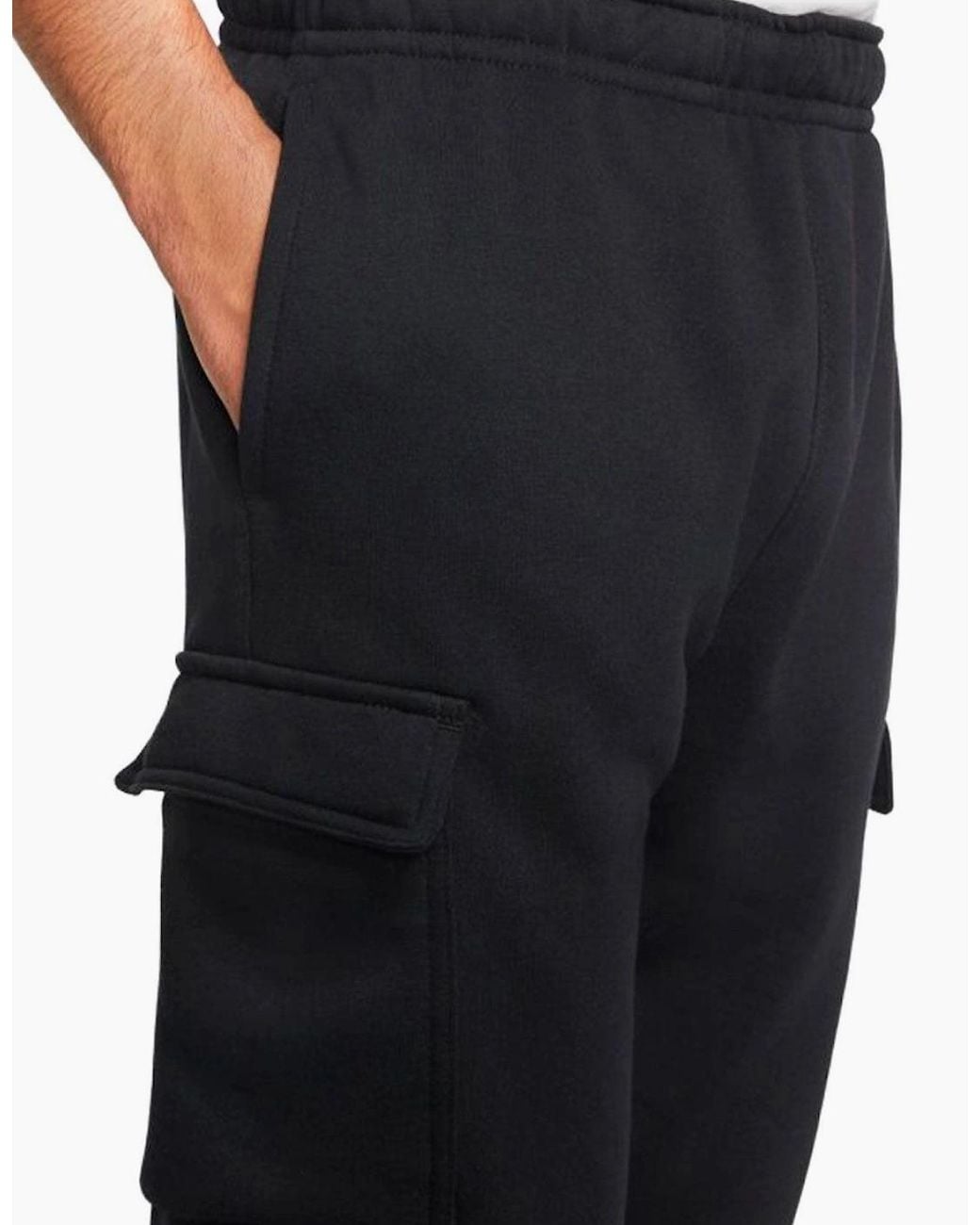 Nike Black Sportswear Club Fleece Cargo Joggers for men