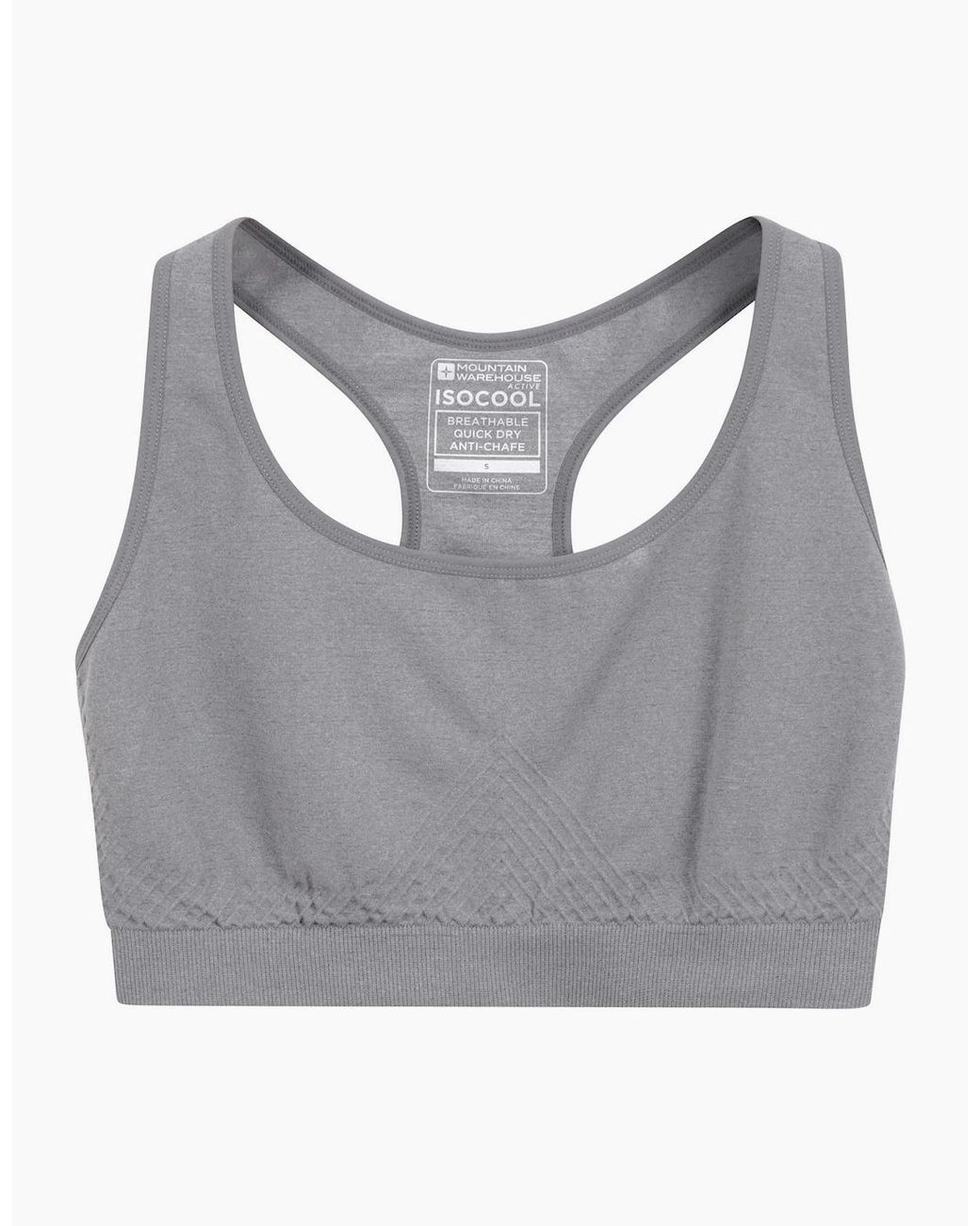 Mountain Warehouse Gray Ladies Anti-Chafe Seamless Sports Bra