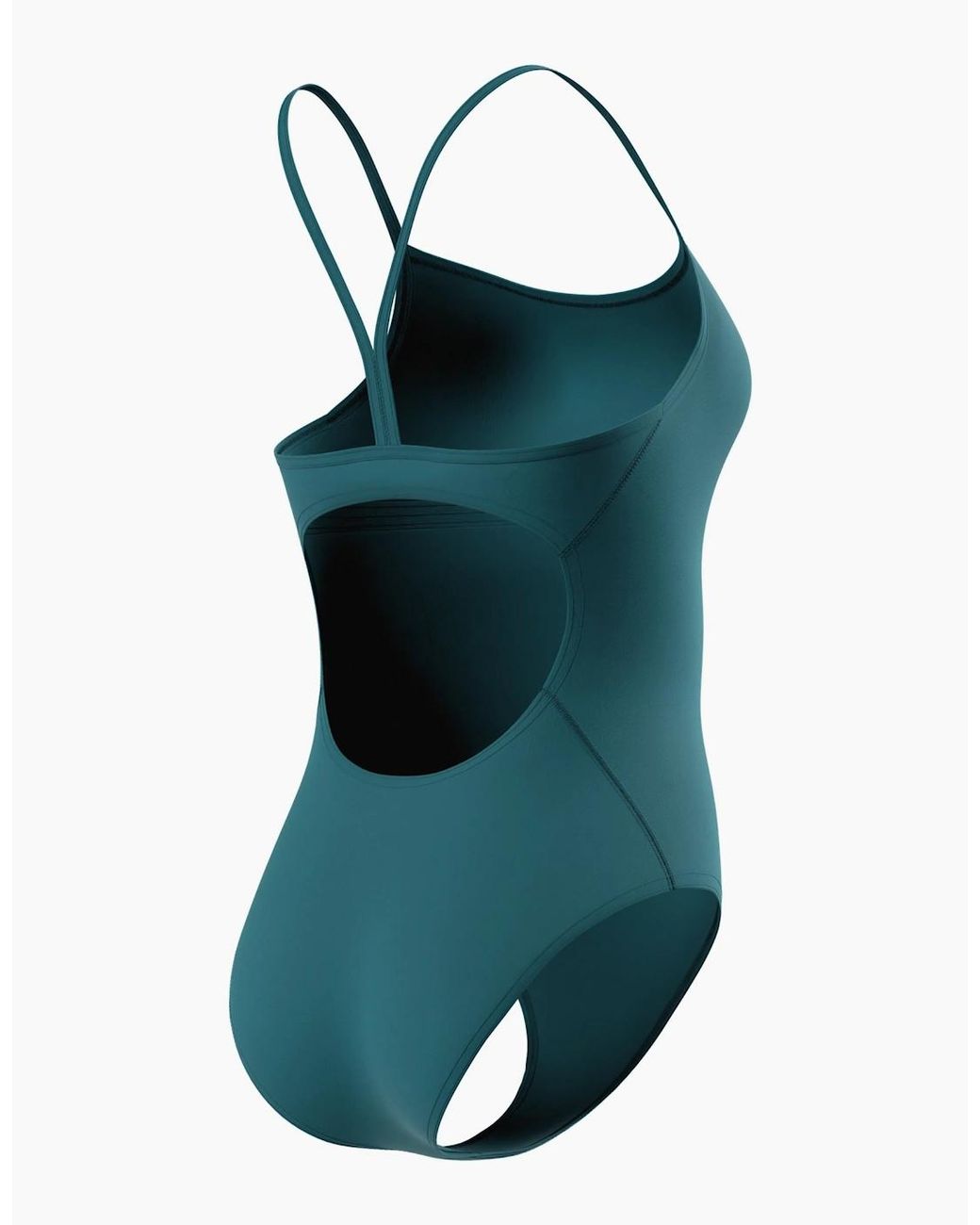 Speedo Blue Ladies Logo Endurance+ Thin Strap One Piece Swimsuit