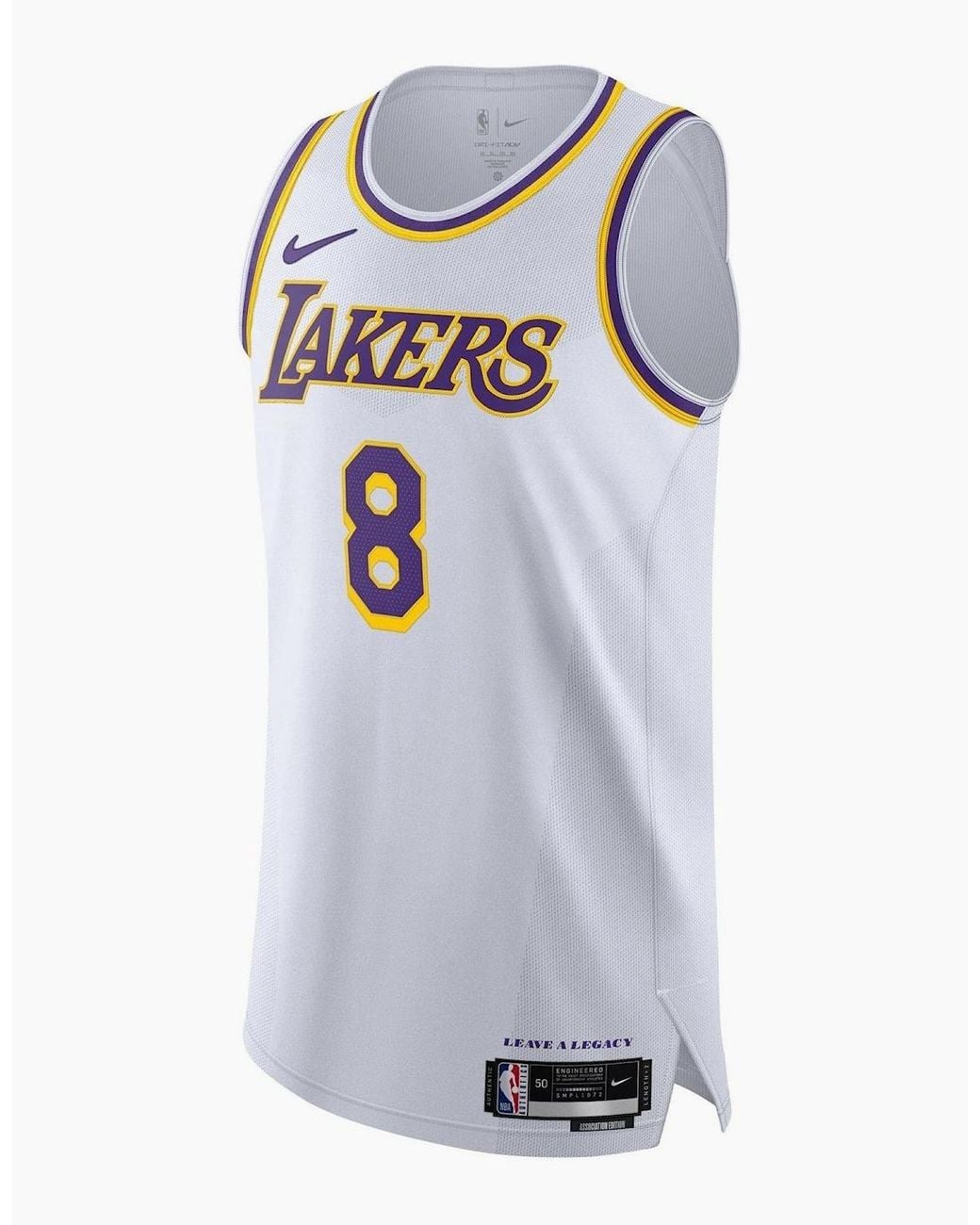 Nike White Nba Lakers Performance Basketball Jersey for men