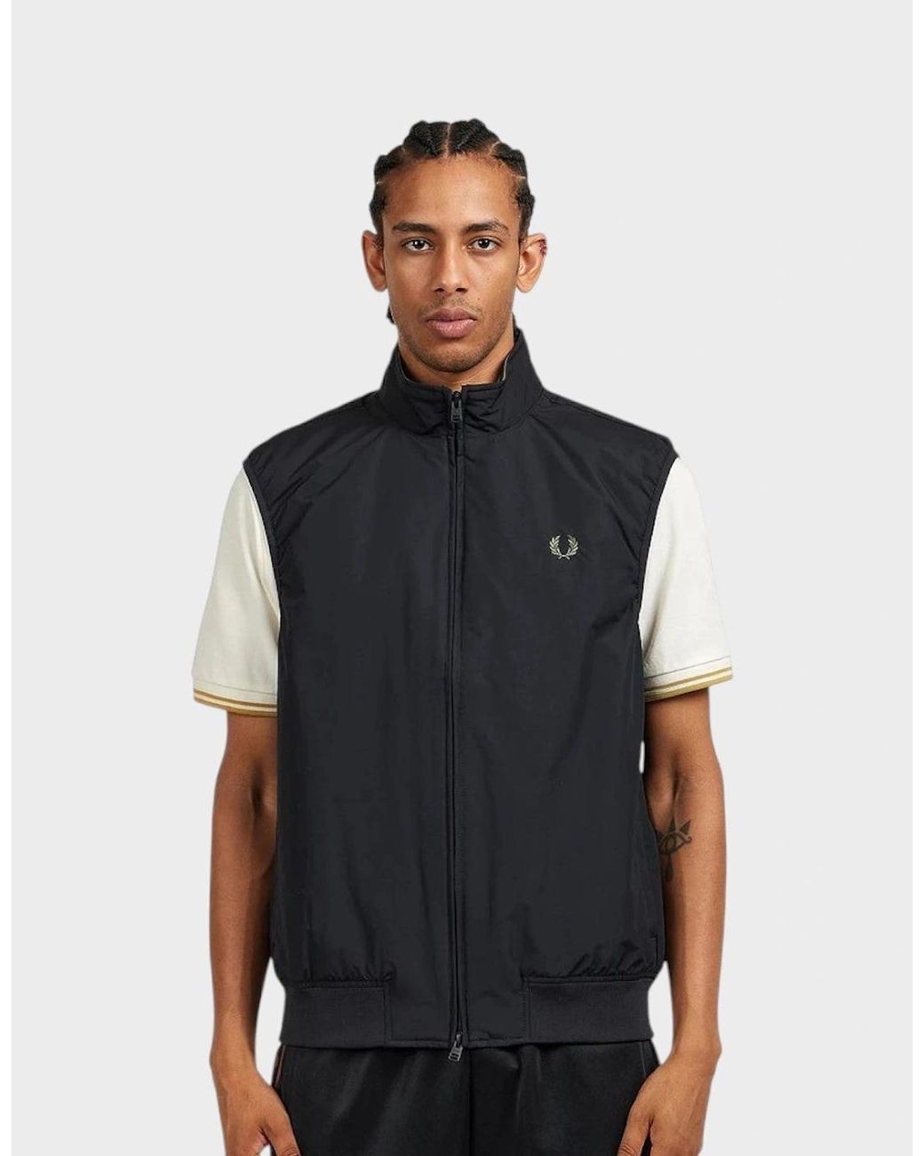 Fred Perry Black The Brentham Gilet for men