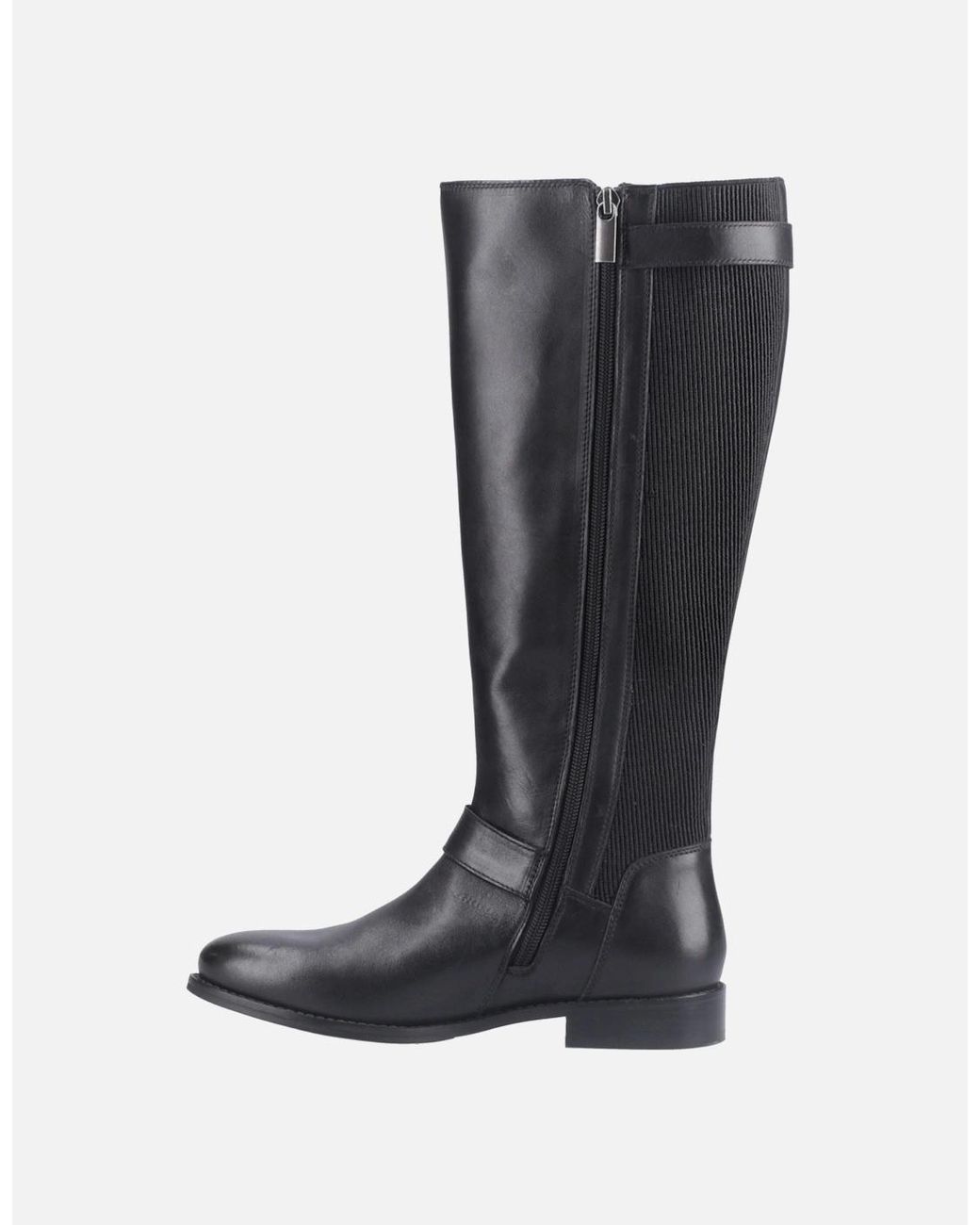 Hush Puppies Black Daphne Leather Boots