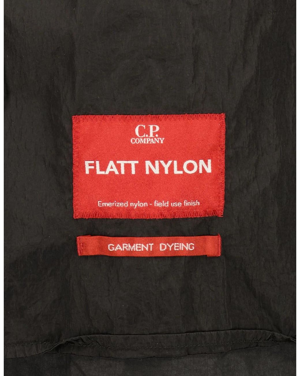 C P Company Black Flatt Nylon Goggle Parka for men