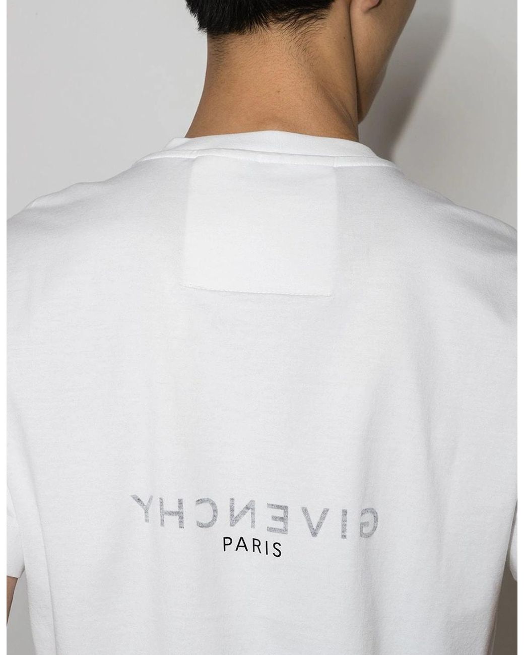 Givenchy White Reverse Slim T-Shirt With Logo for men