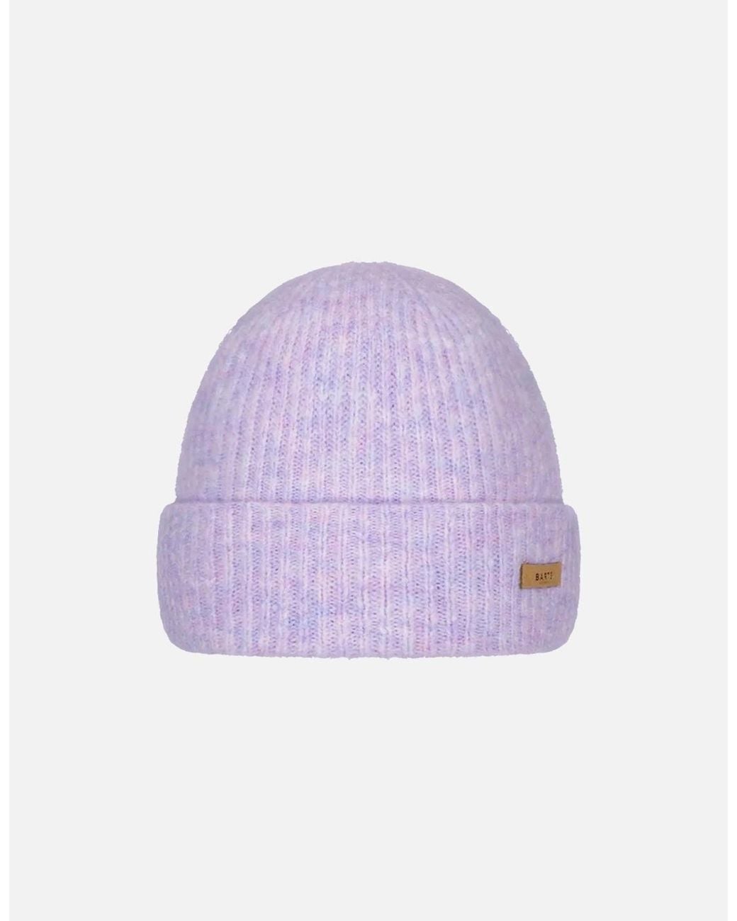 Barts Purple Witzia Stretchy Ribbed Knit Knitted Beanie Hat