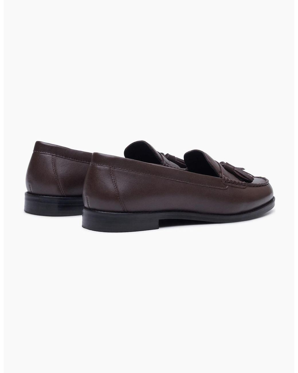 Hush Puppies Black Connie Leather Chocolate Loafers