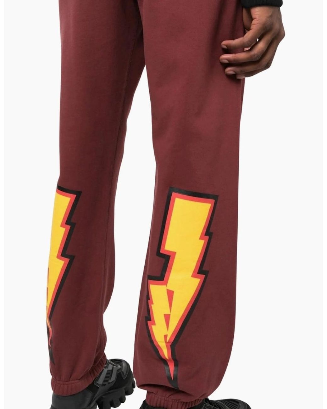 Off-White c/o Virgil Abloh Red Thunder Stable Slim Sweatpants Barolo for men
