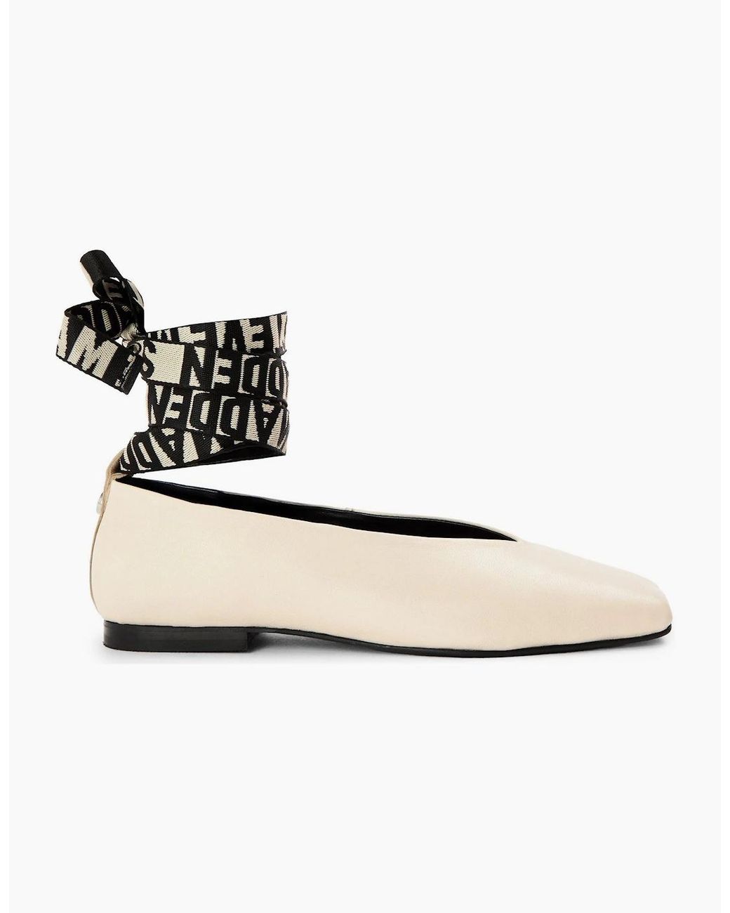 Steve Madden White Fosse Ballet Pumps