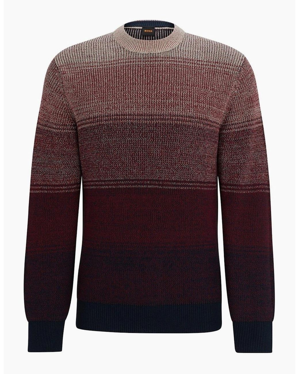 Boss Red Crew Neck Long Sleeve Regular Fit Sweater for men