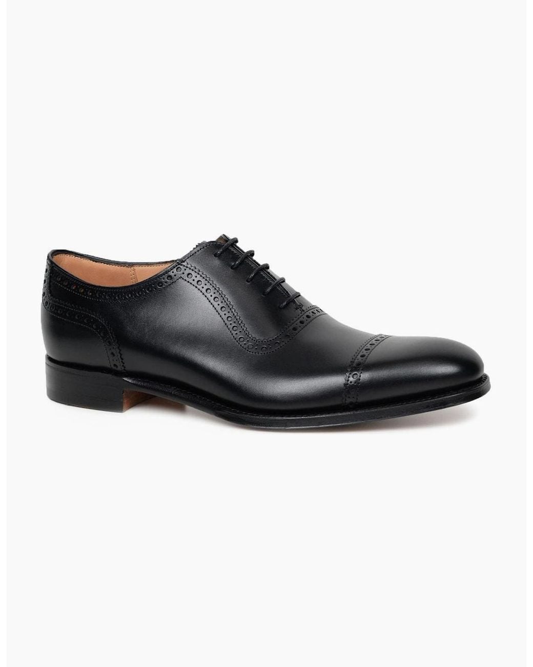 Cheaney Black Fenchurch Oxford Shoes for men