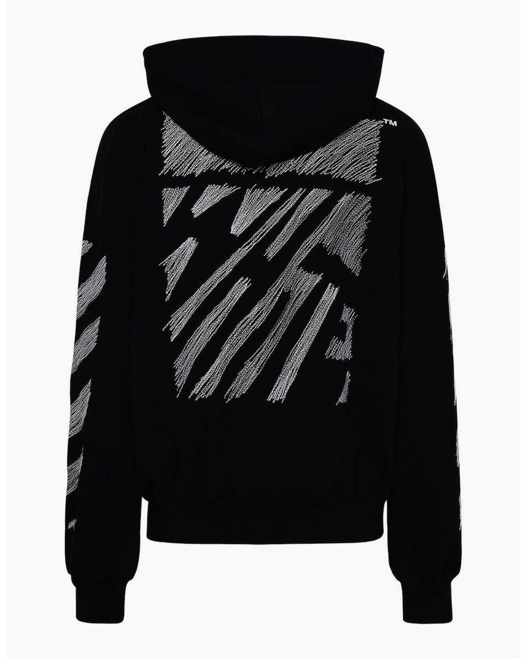 Off-White c/o Virgil Abloh Black Scribble Diag Boxy Oversized Hoodie for men