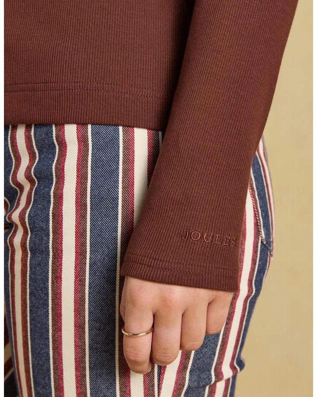 Joules Red Fairfield Jonty Polos Chocolate