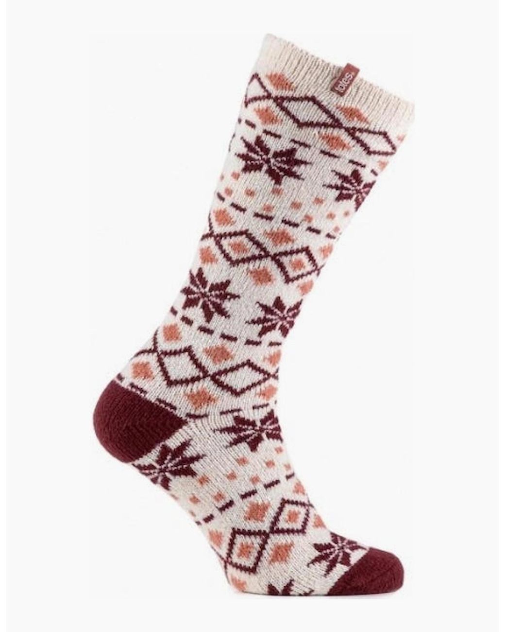 Totes Red Isotoner 3251F Knee High Supersoft Welly Boot Sock Welly Socks Berry