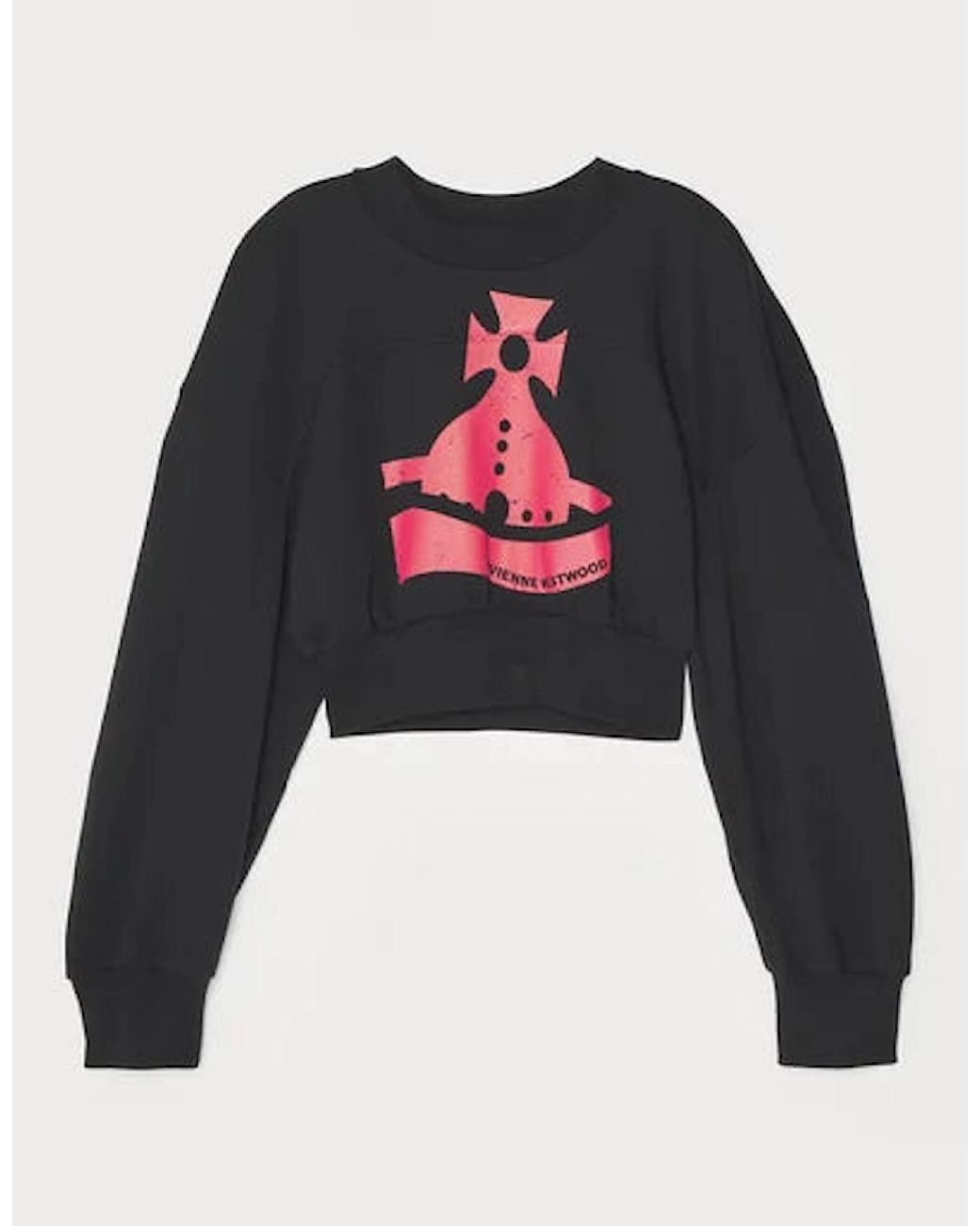 Vivienne Westwood Black Sunken Orb Crop Sander Sweatshirt for men