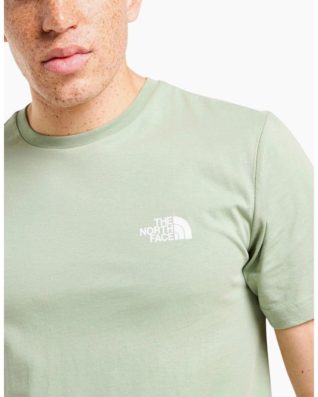The North Face Green T Shirt M Energy Globe Crew Neck Short Sleeve Cotton Tee for men
