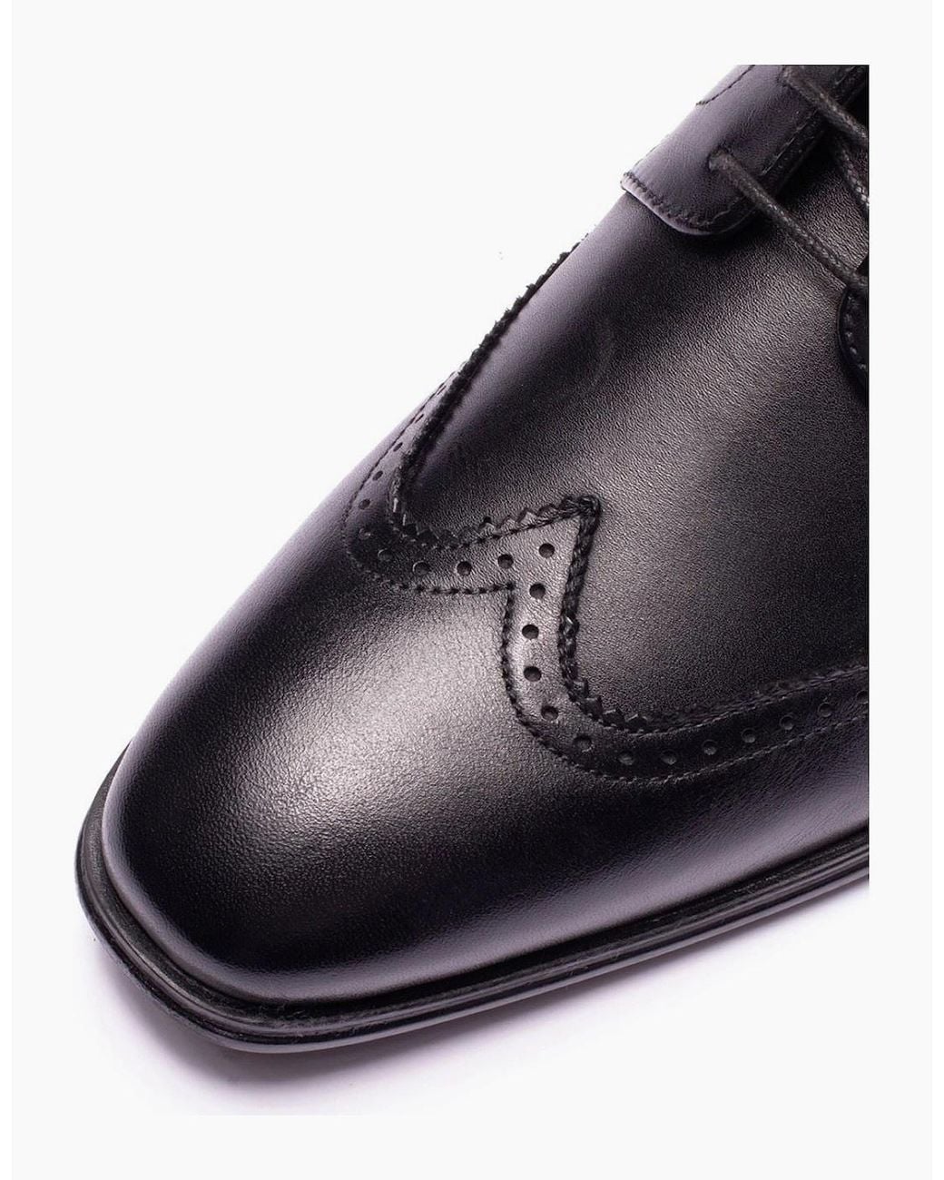 Base London Black London Sloane Leather Brogues Shoes for men