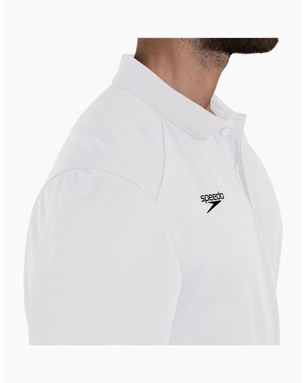 Speedo White Club Dry Polo Shirt for men