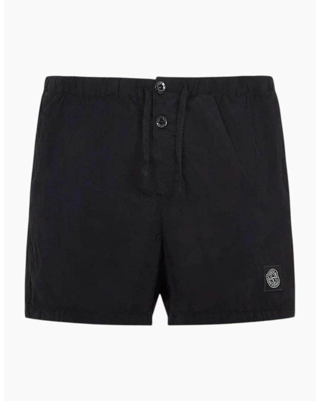 Stone Island Black Nylon Metal Shorts for men