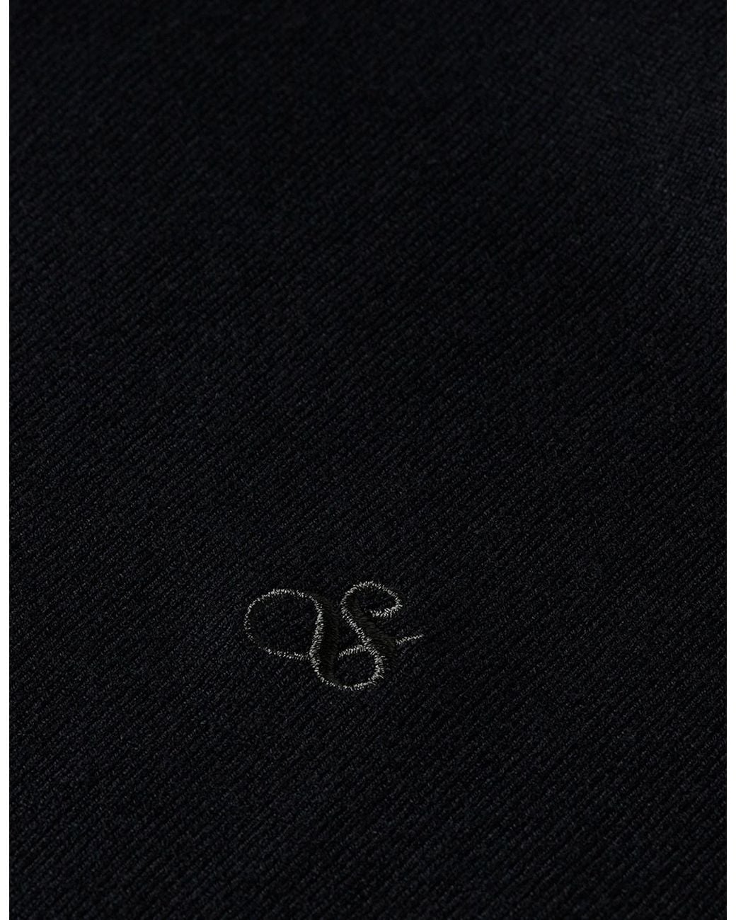 Scotch & Soda Black Viscose Pullover Crew Neck for men