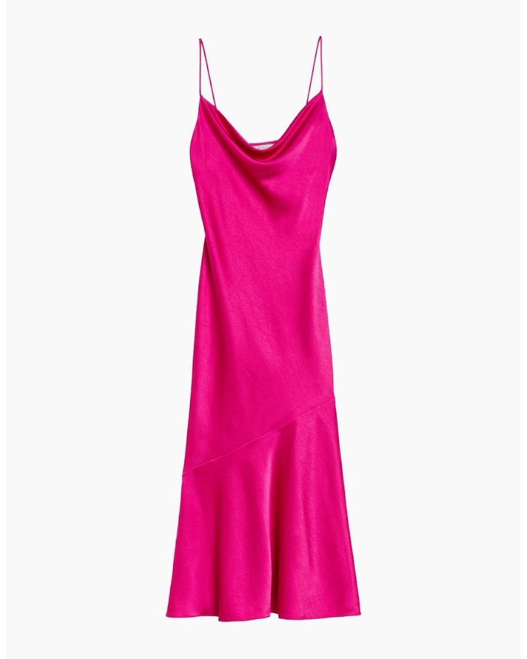 Ted Baker Pink Tunca Satin Cowl Neck Evening Midi Dress