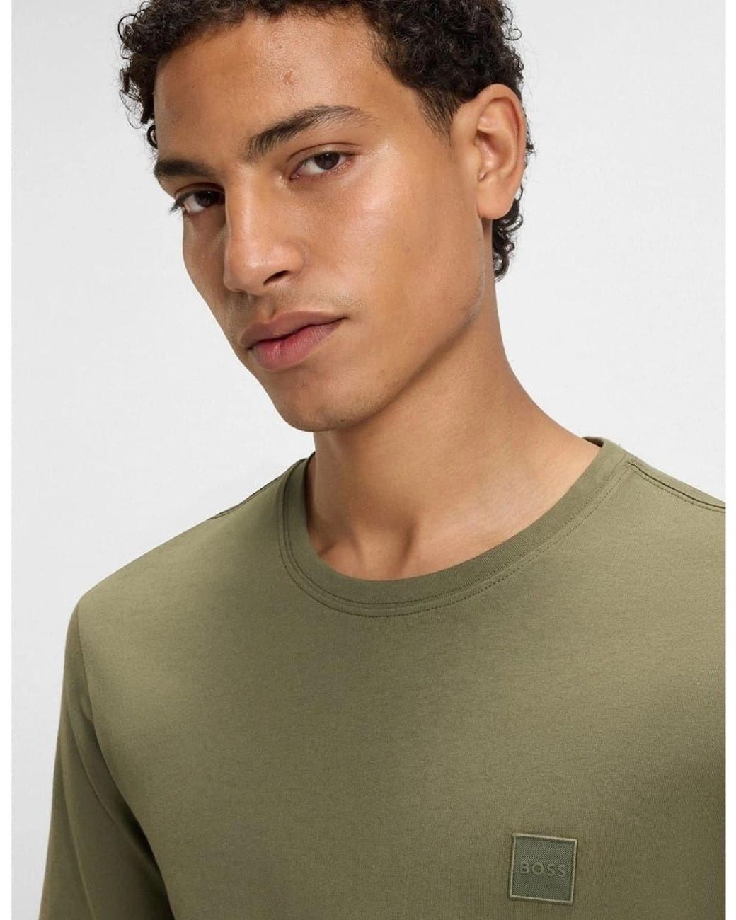 Boss Green Tales T-Shirt With Logo Patch Premium Cotton for men