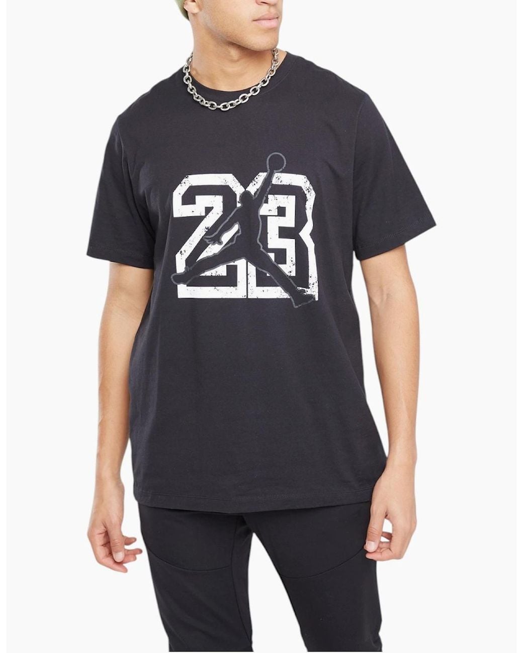 Nike Blue Fb7394 T Shirts Air Jordan Flight Essential Crew Neck Cotton Tee New for men