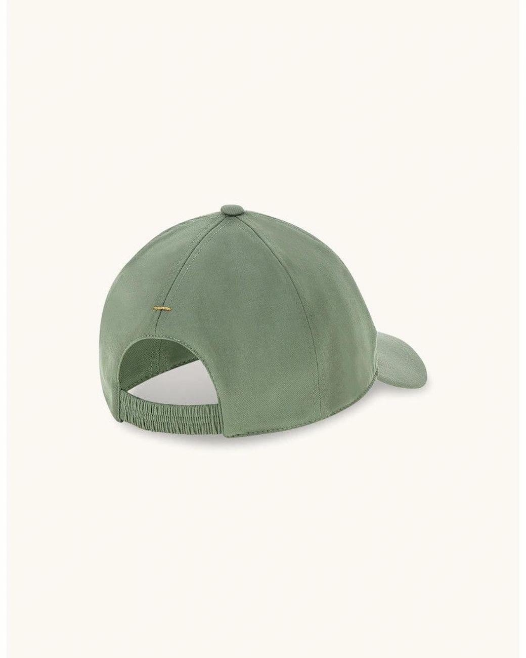Paul & Shark Green Stretch Cotton & Tencel Baseball Cap 096 Khaki for men