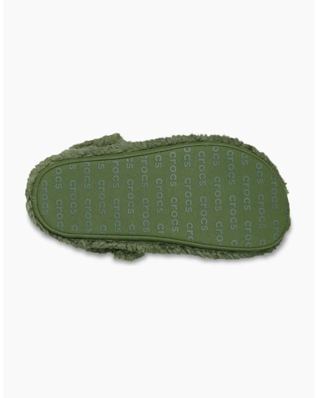 CROCSTM Green Classic Cozzzy Polyester Army Slippers
