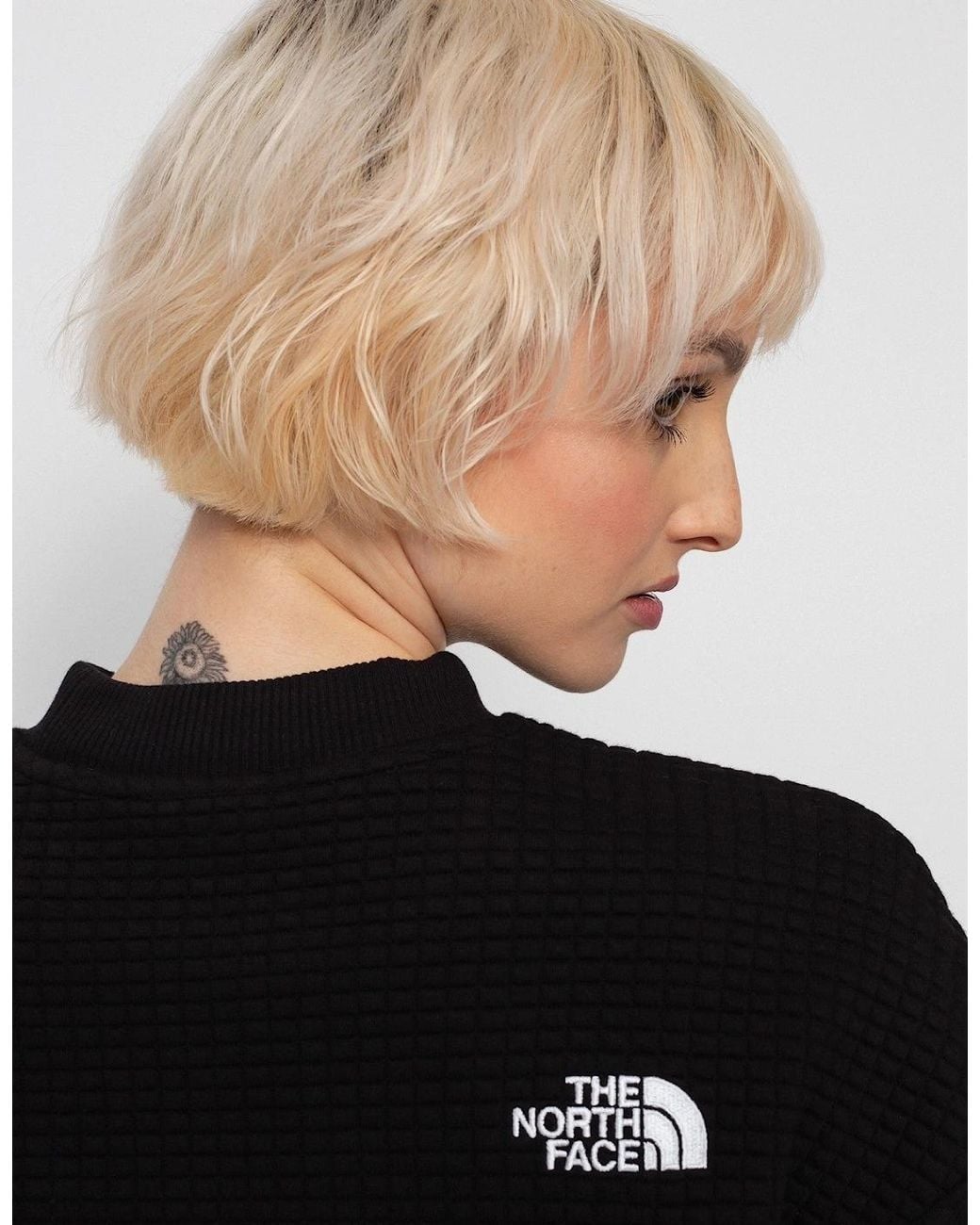 The North Face Black Mhysa Quilted Long Sleeve Cropped Tracksuit