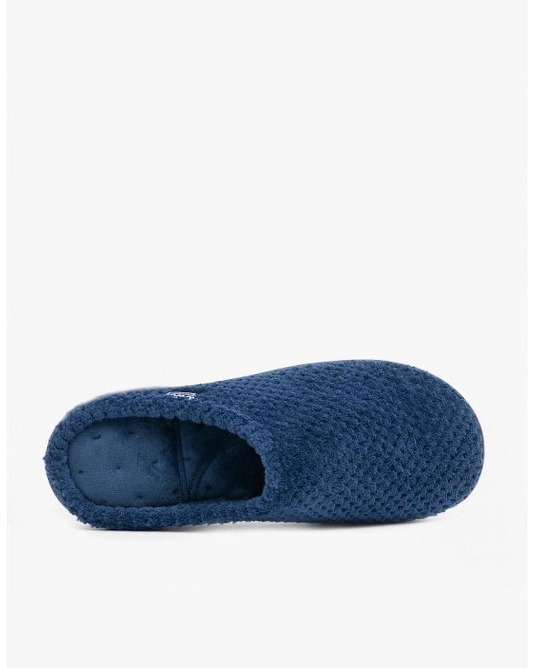 Totes Blue Isotoner Popcorn Terry Mule Slippers