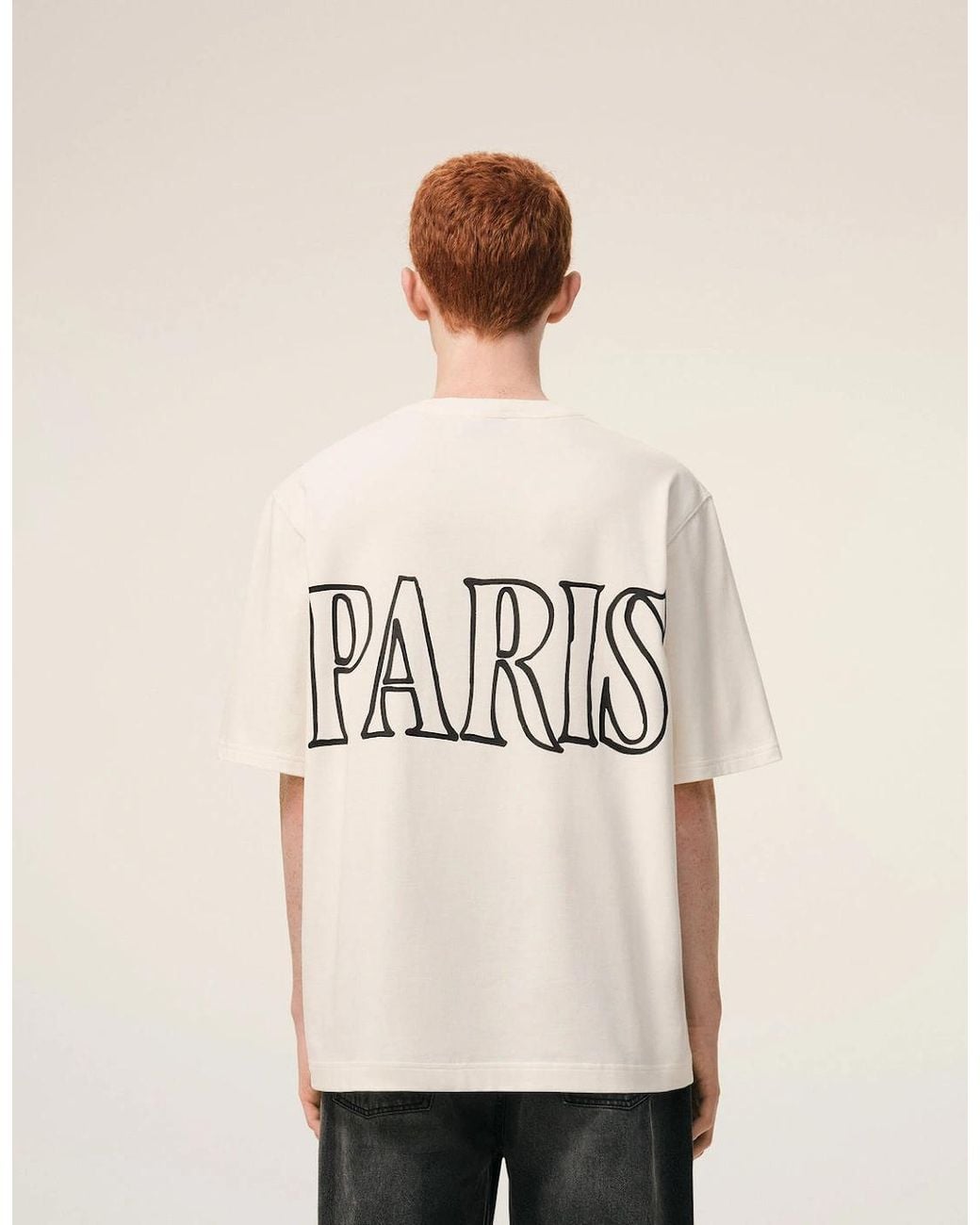AMI White Graphic T Shirt for men