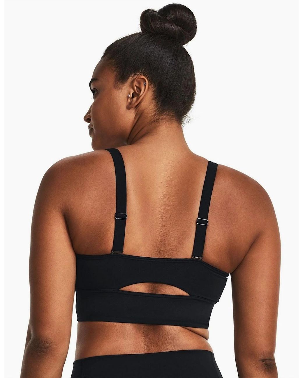 Under Armour Black Evo Sports Bra With Spaghetti Straps