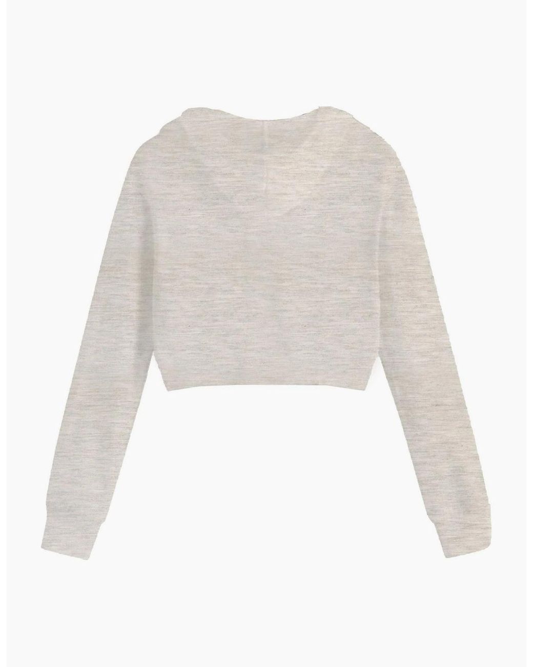 Miso White Cropped Hoodie