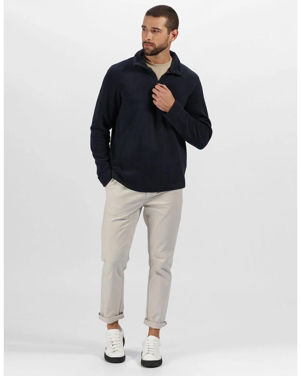 Regatta Blue Honestly Made Recycled Half Zip Fleece for men