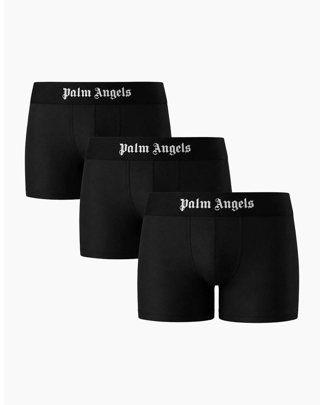 Palm Angels Black Tri-Pack Short Trunk Boxer Shorts for men