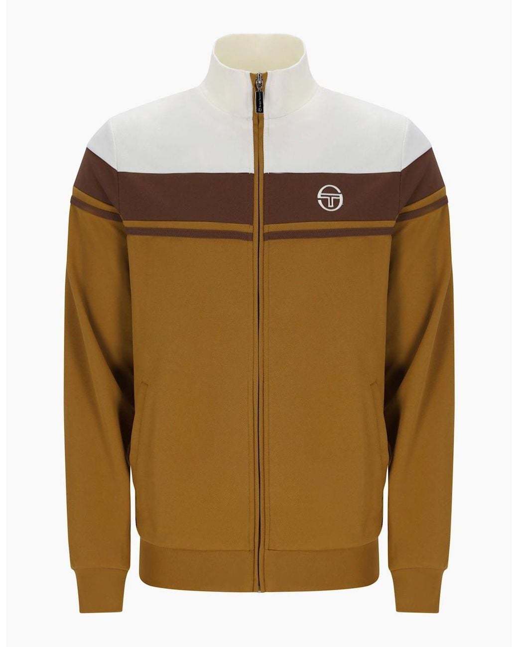 Sergio Tacchini Brown Damarindo Track Top Gardenia/Potting Soil/Golden for men