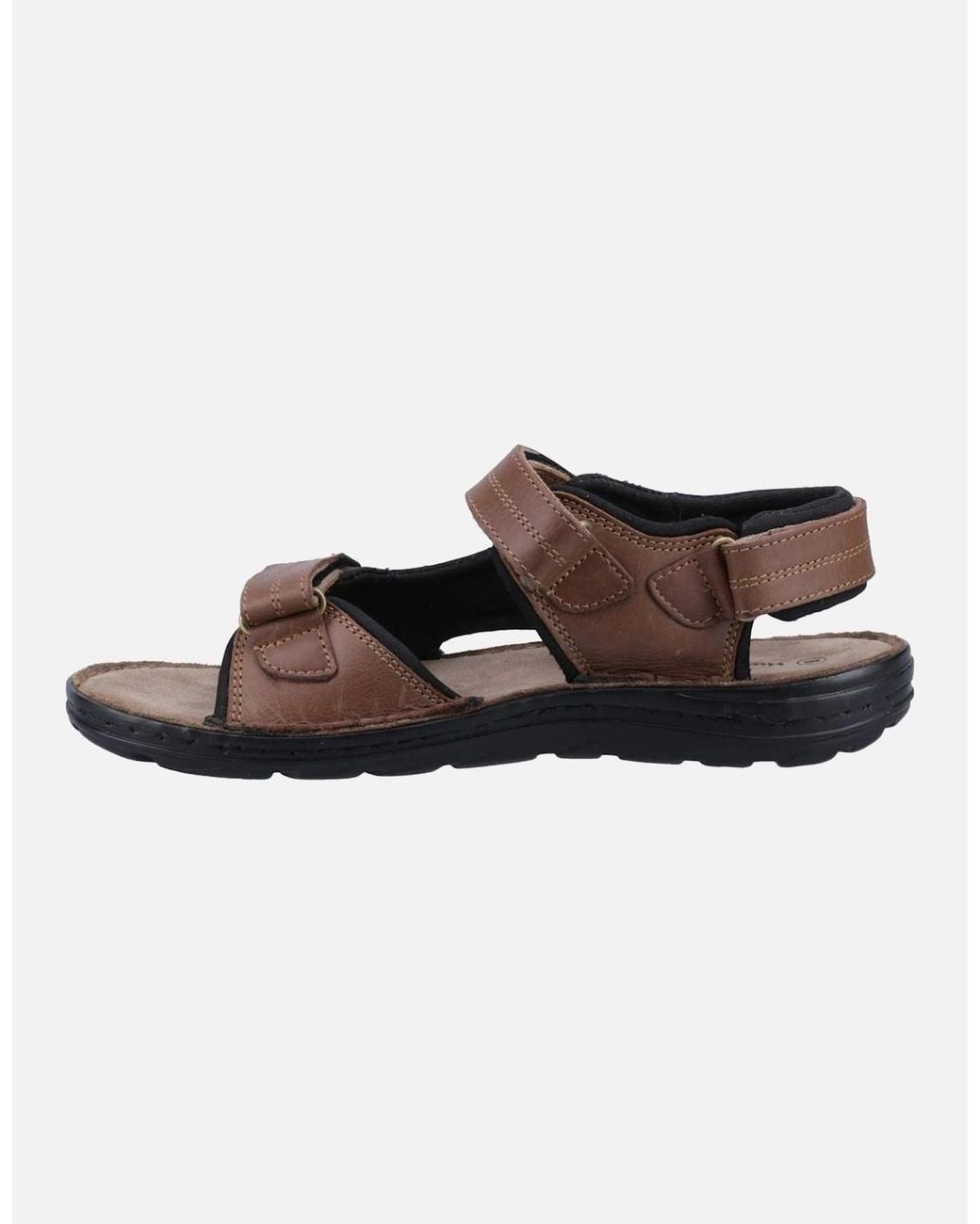 Hush Puppies Brown Alistair Leather Tan Sandals for men